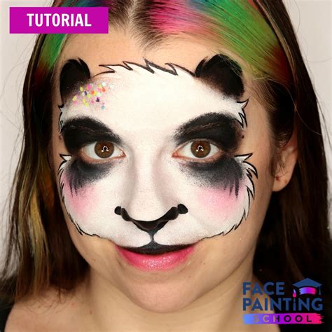 panda face paint easy|the painted panda face painting.